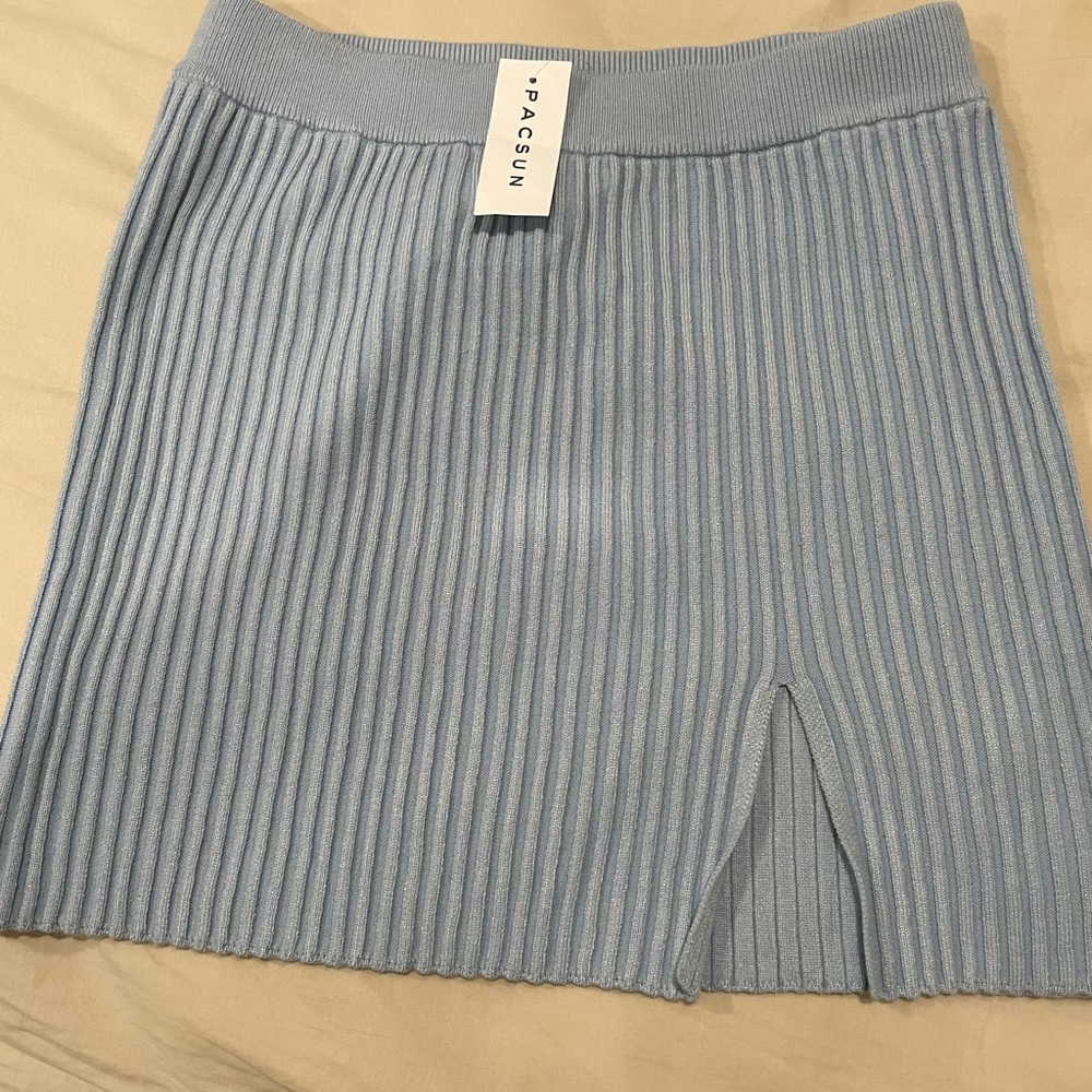 Blue Knit Fitted Skirt | Pacsun